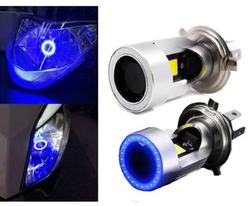 H4 СВЕТОДИОДНАЯ ЛАМПА 25ВТ МОТОЦИКЛ СКУТЕР ВЕРХ БЕЛЫЙ СИНИЙ
