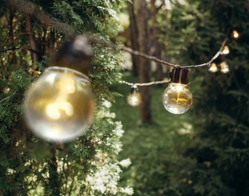 Садовая солнечная гирлянда, 7 м, 30 светодиодных лампочек, шар, теплый цвет, терраса, балкон