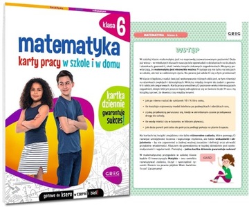 Matematyka SP 6 Karty pracy w szkole i w domu Greg klasa 6
