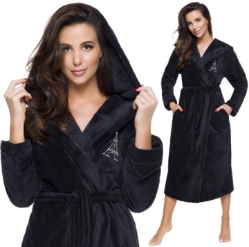 EIFFLA DŁUGI PUCHOWY DAMSKI SZLAFROK PODOMKA S