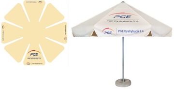 Duży Parasol Ogrodowy Reklamowy z Nadrukiem