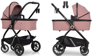 EURO-CART CROX WÓZEK GŁĘBOKI ROSE - ZESTAW 1W1
