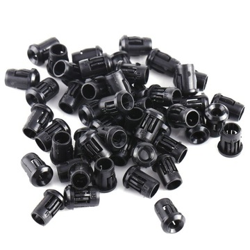 3MM LED 50 SZT. GNIAZDO LAMPY UCHWYT DIODY NYLONOWY CZARNY KLIP