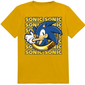 NAJLEPSZA KOSZULKA SONIC DLA DZIECI CHŁOPCA DZIEWCZYNKI JAKOŚĆ 122-128