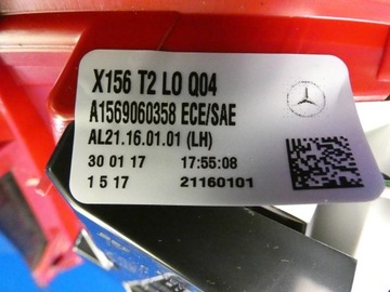 MERCEDES GLA W156 X156 SVĚTLO LEVÝ ZADNÍ W KRYT