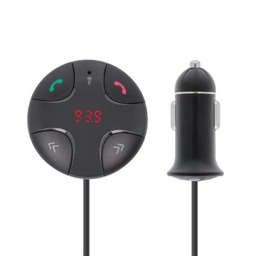 Transmiter FM z funkcją ładowania telefonu USB wbudowany mikrofon