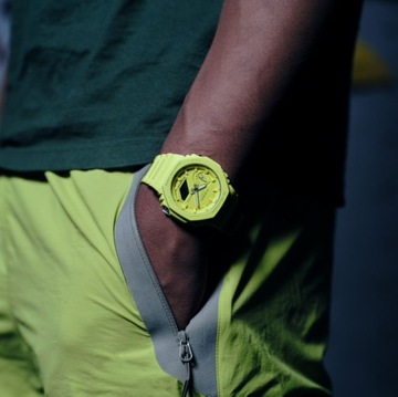 SPORTOWY ZEGAREK MĘSKI CASIO G-SHOCK GA-2100-9A9ER VOLT YELLOW WR200 +BOX