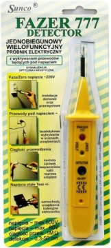 FAZER 777 ТЕСТЕР НАПРЯЖЕНИЯ ДЕТЕКТОРА ПОЛЬСКИЙ ТЕСТЕР