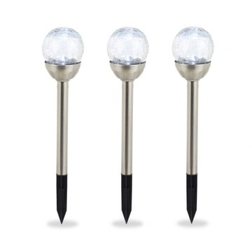 Zestaw 3 kulistych lamp solarnych