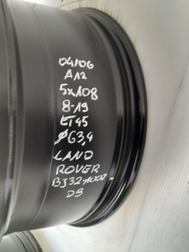 4× DISK HLINÍK LAND ROVER OE 8.0" X 19" 5X108 ET 45