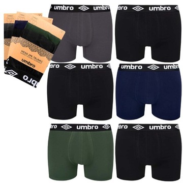 UMBRO Bokserki Męskie 6 sztuk Bawełniane Rozmiar L