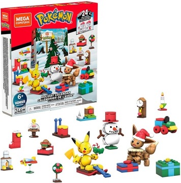 POKEMON KALENDARZ ADWENTOWY KLOCKI 246 ELEMENTÓW