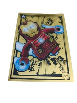 KARTA LEGO AVENGERS Seria 1 Numer 204 ZŁOTA IRON MAN