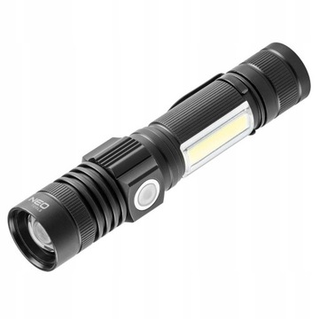 NEO Latarka akumulatorowa USB 800 lm 2 w 1 CREE T6 LED 99-033