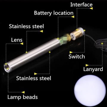 Легкий, универсальный, длинный перезаряжаемый фонарик.