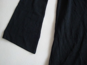 TEZENIS sukienka sweterkowa dzianinowa czarna zdobiona koronką 36 38