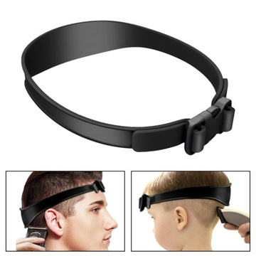 Повязка на голову для стрижки Изогнутая силиконовая повязка на голову для стрижки, черная