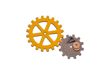 ŻÓŁTY/SZARY KOŁA ZĘBATE DO TABLICY MANIPULACYJNEJ