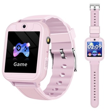 SMARTWATCH DLA DZIECI ZEGAREK 1.54''HD EKRAN LOKALIZACJA Różowy 400mAh
