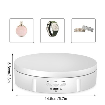 ПОВОРОТНЫЙ СТОЛ ЭЛЕКТРИЧЕСКАЯ ПОДСТАВКА USB 360° 138 мм