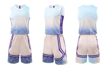Healthvictor Gradient Color Koszykówka Tank Top Shorts Sets