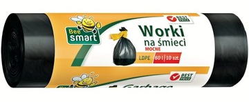 Worki Na Smieci MOCNE Bee Smart 60l 10 szt PACLAN