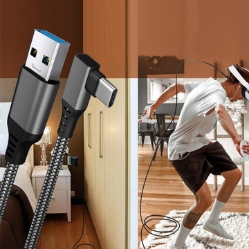 Kabel USB A do C Kabel USB C Wysoki Szary 5m 16ft