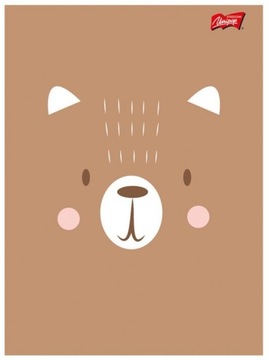 Zeszyt A5 32k krata laminowany CUTE FACE z lakierem miejscowym