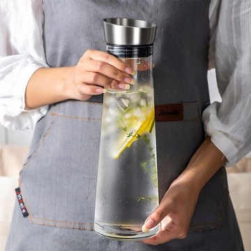 ГРАФИН ДЛЯ ВОДЫ 1Л С КРЫШКОЙ КУВШИН ДЛЯ НАПИТКОВ ВОДА СОК ЛИМОНАД МОЛОКО