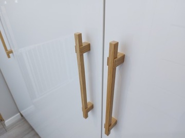 Ручка мебельная деревянная дубовая.Перила, длина: 262 мм.