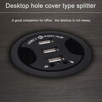 3-портовый USB 2.0 USB-концентратор Настольный адаптер Audio D HUB