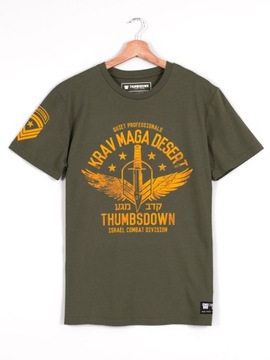 Koszulka KRAV MAGA 100% Bawełna Organiczna THUMBSDOWN - ArmyT-shirt | XL