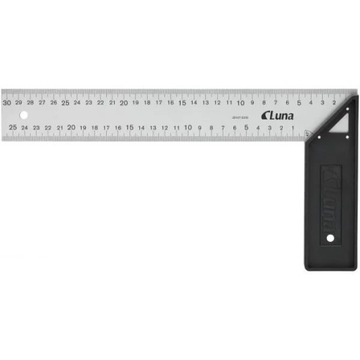 Kątownik warsztatowy z liniałem Luna ABS 300mm