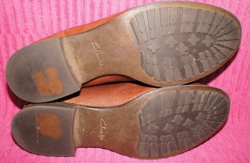 КОЖАНЫЕ МОКАСИНЫ CLARKS повествование 8D/41-42 26,5см