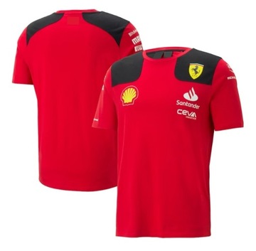Koszulka T-shirt TEAM SCUDERIA FERRARI 2023 S
