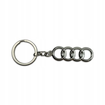 Металлический брелок Audi с цепочкой