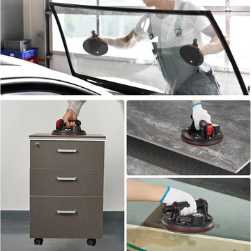 2x ДЕРЖАТЕЛЬ ВАКУУМНОЙ ПРИСОСКИ С НАСОСОМ И МАНОМЕТРОМ ДЛЯ ОКОННОЙ ПЛИТКИ