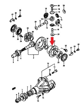 KOŠ SATELITŮ MECHANIZMUS DIFERENCIÁL JIMNY SAMURAI