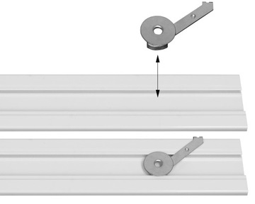 SLIM ДВОЙНОЙ ПОТОЛОЧНЫЙ ПЛАНГ, алюминий, белый потолочный карниз длиной 400 см