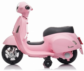 Детский самокат Vespa на аккумуляторе, пудрово-розовый