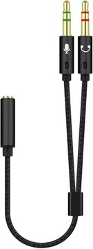 Adapter słuchawkowy Mini Jack 3,5mm na 2 x Mini Jack 3,5mm