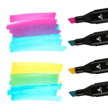 МАРКЕРЫ АЛКОГОЛЬНЫЕ, МАРКЕРЫ ДВУХСТОРОННИЕ, КРУГ, 24 шт.