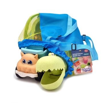 WOOPIE GREEN Zestaw do Piasku z Wiaderkiem i Łopatką Krokodyl w Plecaku 10