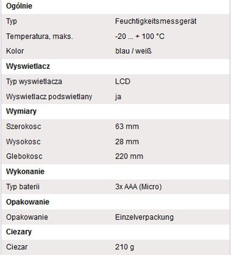 Термогигрометр точки росы PeakTech 5039