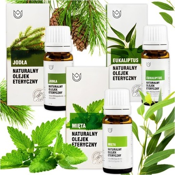 NATURALNY 100% ETERYCZNY ZESTAW 3X10ML NA PRZEZIĘBIENIE AROMATERAPIA