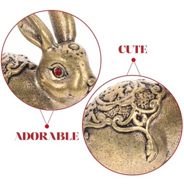 Латунный амулет «Счастливый кролик» Мини-животные
