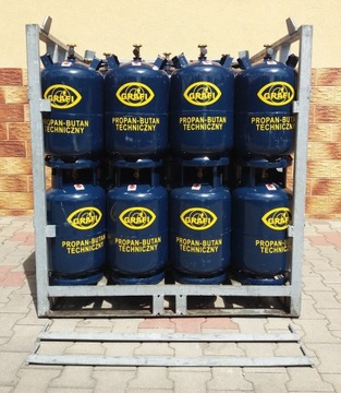 * PALETA KONTENER NA 30 BUTLA GAZOWA STOJAK KOSZ