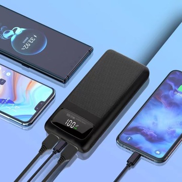 POWERBANK 20000mah POTĘŻNY POWER BANK Szybkie ładowanie 2USB+Typ-C+Micro USB
