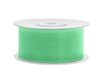 WSTĄŻKA SZYFONOWA ORGANZA 3,8cm/25m MIĘTOWA