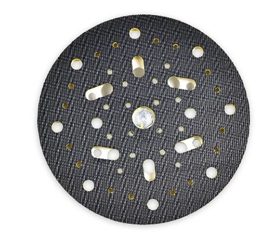 Универсальный шлифовальный диск диаметром 150 мм с хвостовиком М8 с несколькими отверстиями.